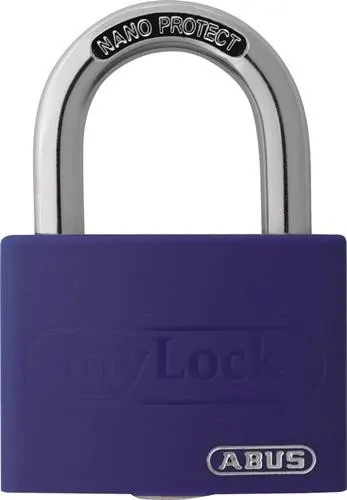 Serrure à anse cylindrique ABUS T65AL/40 violet Lock-Tag - 80285 0