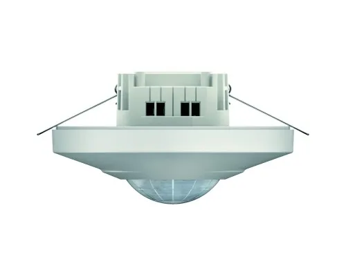 Détecteur de présence Theben LUXA 103-100 UA WH (PIR) pour montage encastré au plafond, 360°, max. 12 m, fonction acoustique, blanc
