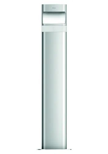 Luminaire LED au sol theLeda D B plus S AL (long) Theben – Spot 8,5 W, aluminium, blanc chaud 3000 K, détecteur de mouvement, prise intégrée