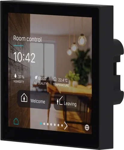 Theben iONprime CP 4 KNX Contrôleur d'ambiance avec régulateur de température intégré pour température, humidité, proximité et luminosité, écran tactile, jusqu'à 48 fonctions sur 6 pages, écran tactile personnalisable, encastré (UP) 4969300