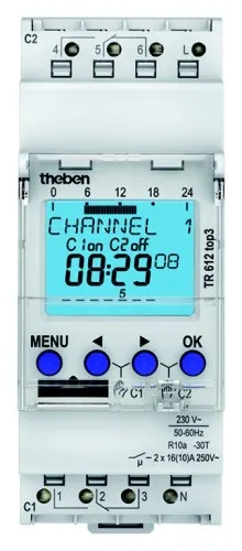 Minuteur numérique Theben TR 612 top3 à 2 canaux