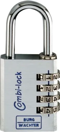 Cadenas à combinaison Burg-Wächter Combi Lock 90 Chromo corps de serrure-40mm rouleau numérique Alu. — lot de 5 pièces