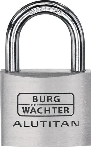 Cadenas à anse cylindrique 770/50 Largeur du corps de serrure 50 mm Aluminium à clés différentes BURG-WÄCHTER