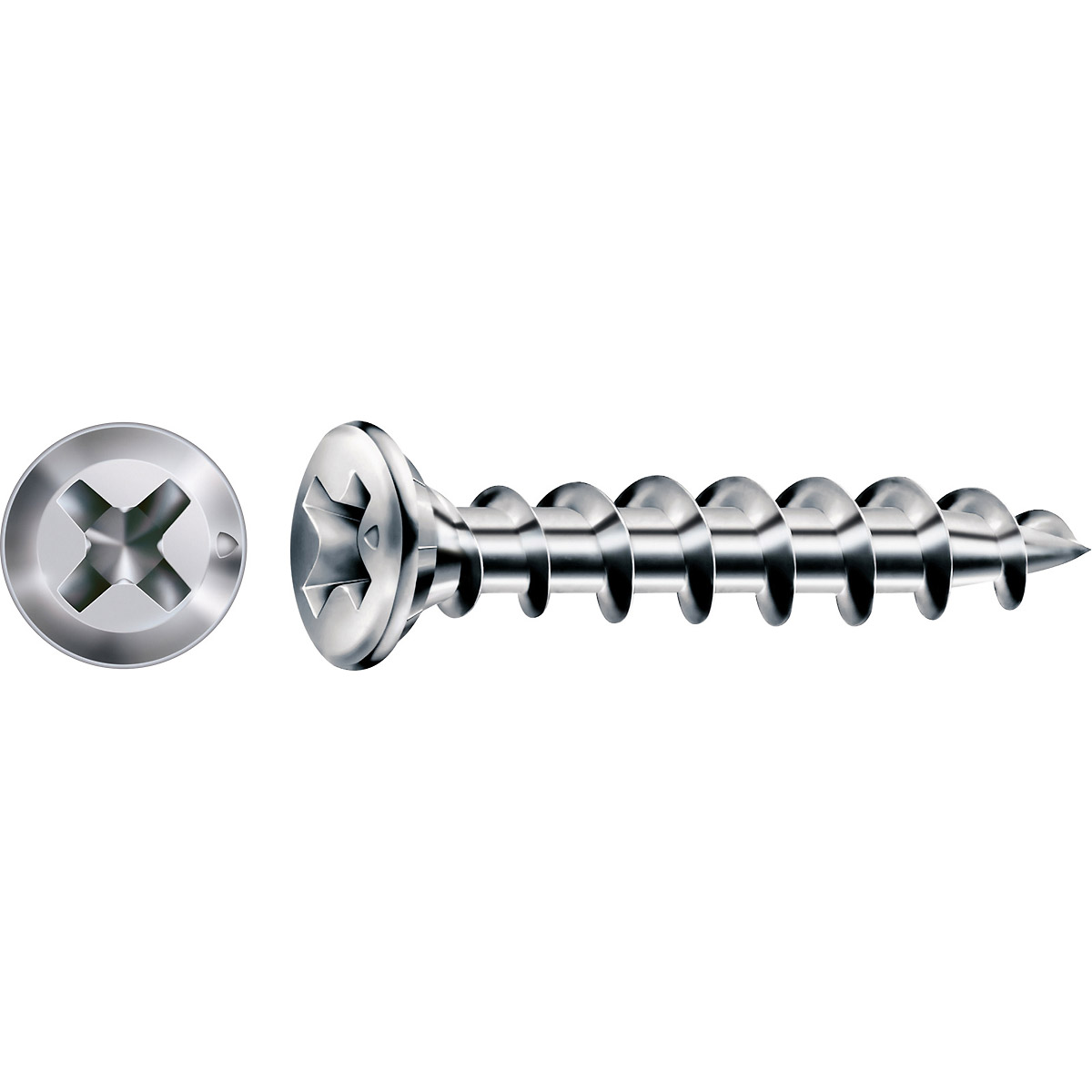Vis SPAX FEX-KS à tête fraisée spéciale pour nervures de frein, fente cruciforme H2 WIROX (1000 pièces)