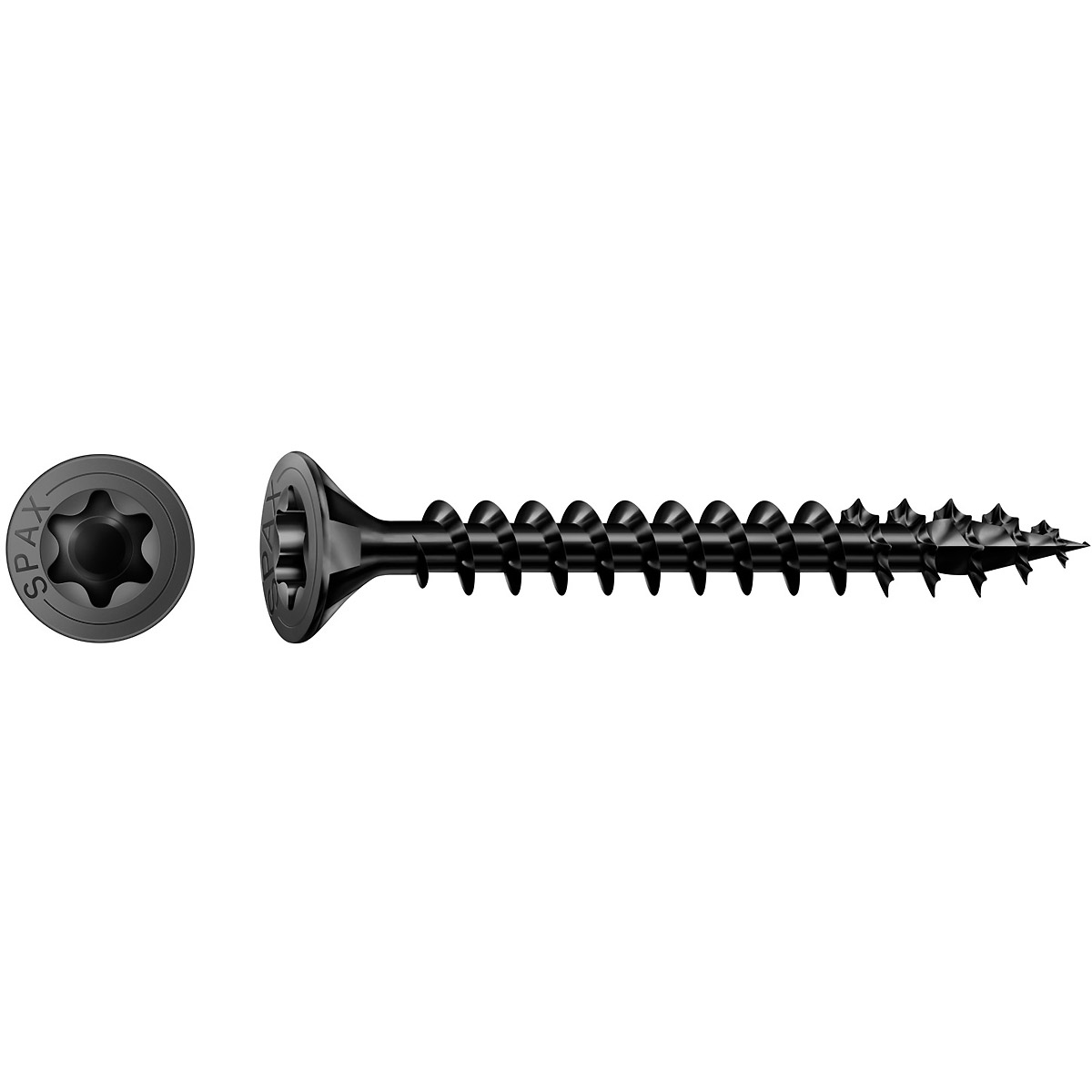 Vis à bois Spax 5 mm x 20 mm T-Star plus acier noir BLAX 200 pièces