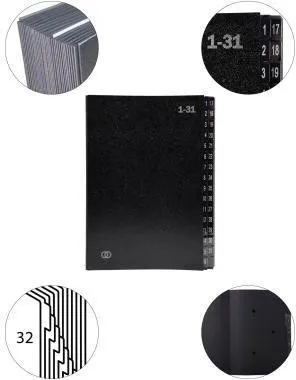 Classeur sur pied Soennecken oeco 3426 1-31 32 pièces noir