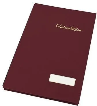 Chemise à signatures Soennecken 1492 – DIN A4, 20 poches, lin rouge