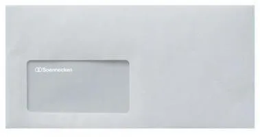 Pochette pour courrier Soennecken 1305 DIN long 80 g/m² avec fenêtre autocollante blanc 1 000 pcs/boîte