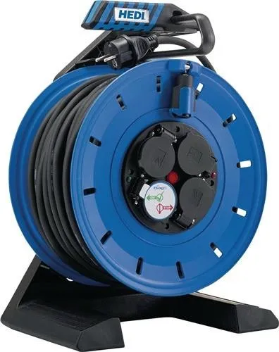 Enrouleur de câble Hedi Gen 7 Champion 25 m H07RN-F 3x2,5 mm² 290 mm 4 prises de sécurité