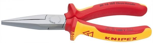 KNIPEX 30 16 160 Pince à bec long VDE chromée 160 mm