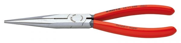 Pince plate ronde Knipex avec coupe droite trempée 200 mm