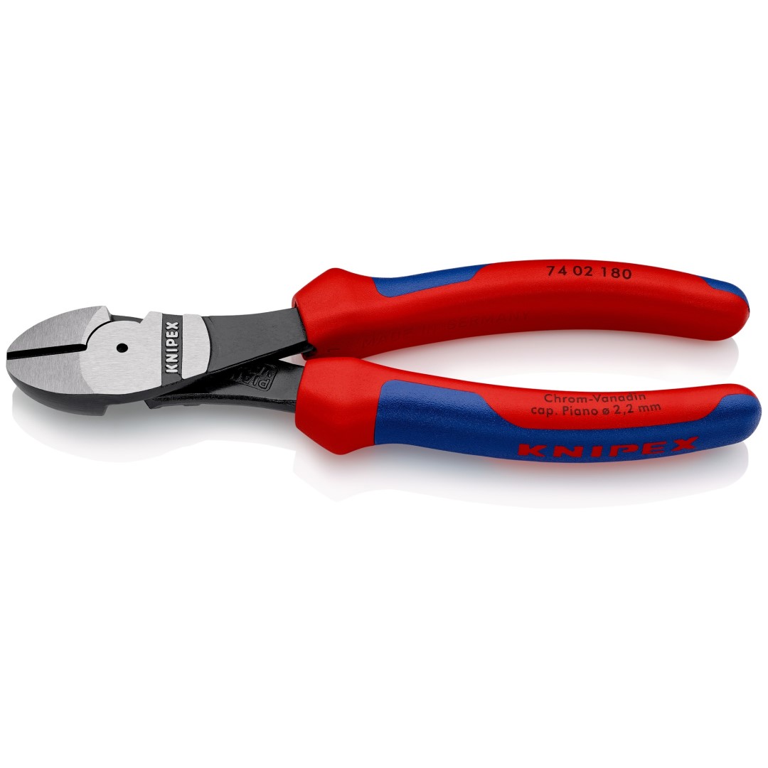 KNIPEX Pince coupante robuste, noir atramenté, avec poignées multicomposants