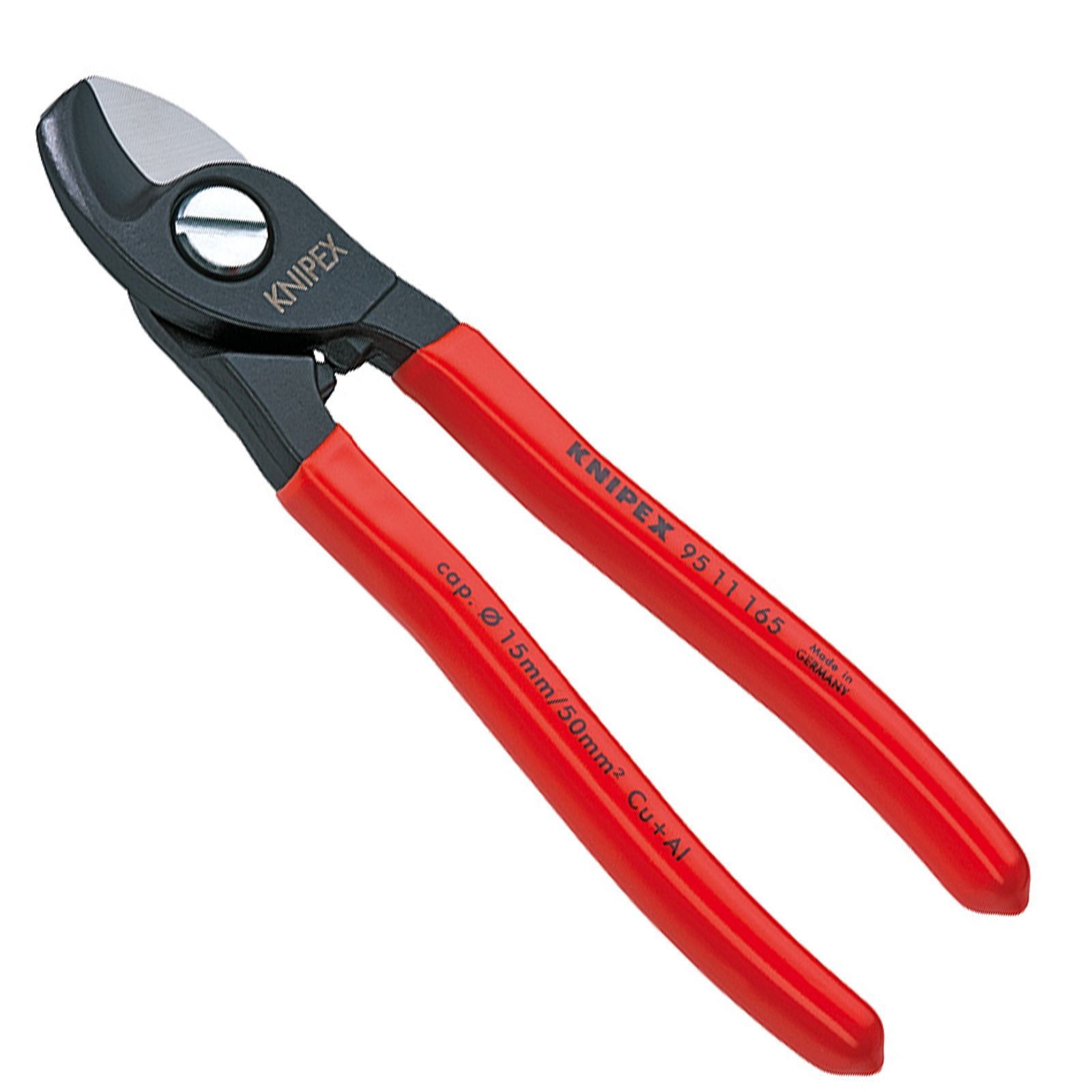 KNIPEX Cisailles à câbles StepCut, double tranchant, poignée en plastique, brunies