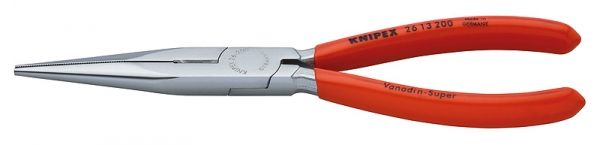 Pince plate ronde KNIPEX avec tranchant, chromée (pince bec de cigogne)