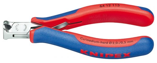 KNIPEX 64 12 115 Pince coupante électronique à becs fins avec gaines multicomposants 115 mm