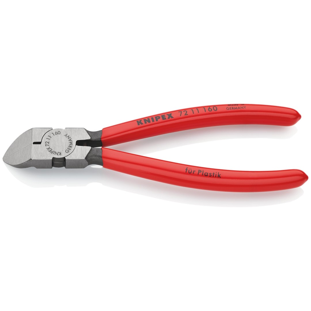 KNIPEX 72 11 160 Pince coupante pour plastique, à 45°, 160 mm