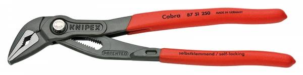 KNIPEX 87 51 250 Pince multiprise Cobra ES grise, Ø 1¼"/34 mm 250 mm