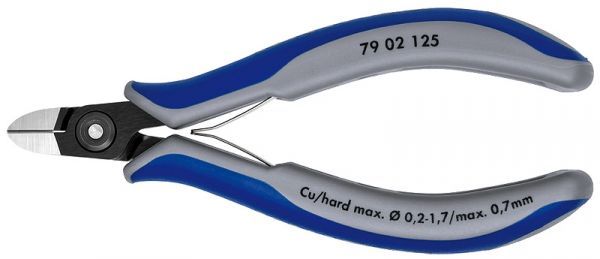 KNIPEX Pince coupe-bordure de précision pour électronique, brunies, avec/sans ESD, poignée 2 composants