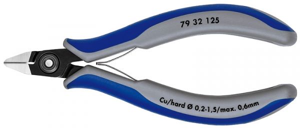 KNIPEX Pince coupe-bordure de précision pour électronique ESD Tête pointue brunies poignée 2 composants
