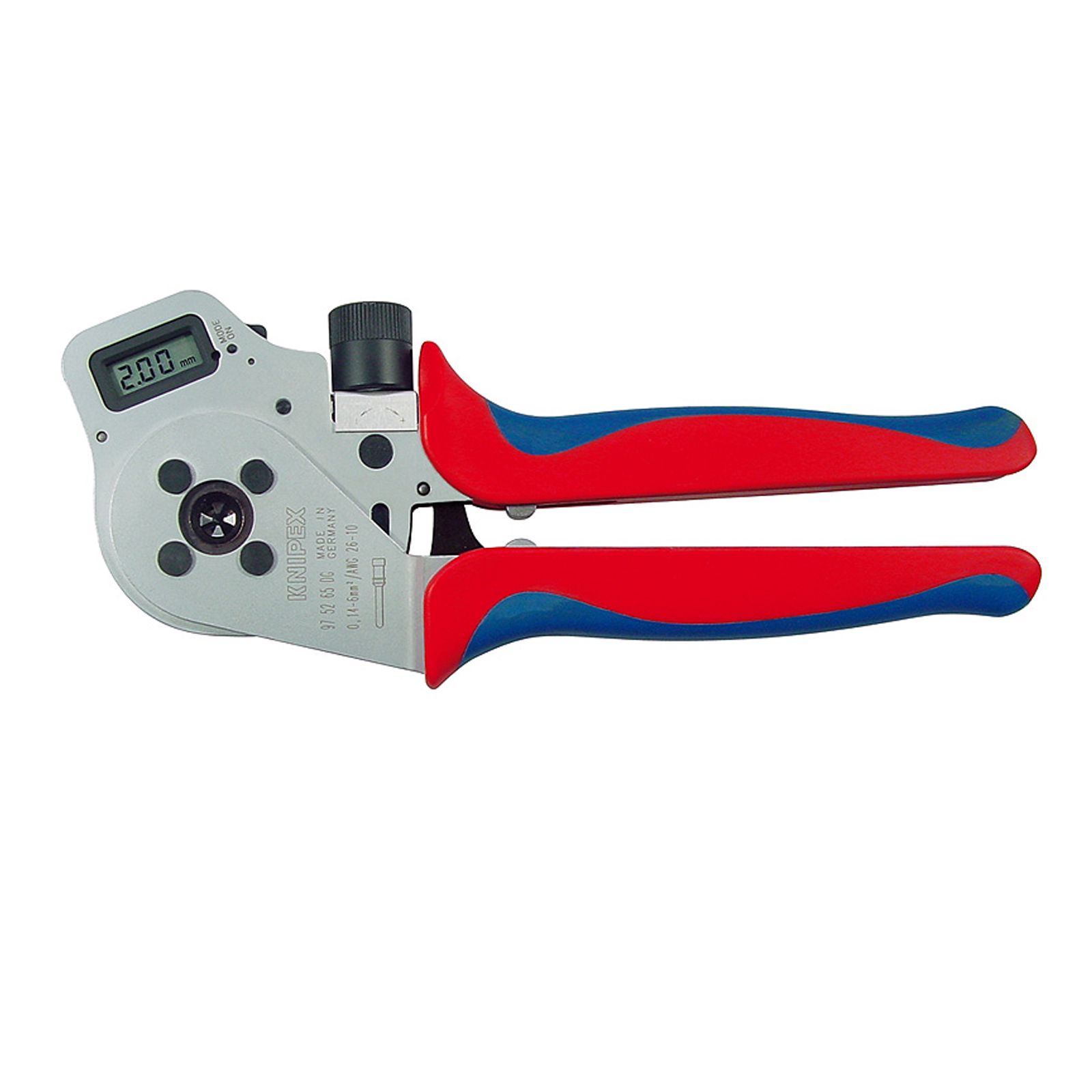 KNIPEX Pince à sertir à 4 mâchoires pour contacts tournés 250 mm chromée avec gaines multicomposants