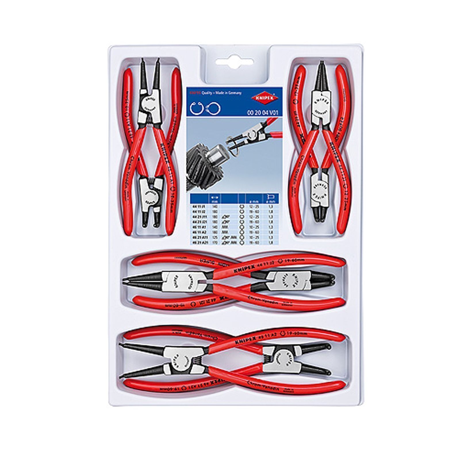 Knipex Jeu de clés à sertir - 8 pièces - Emboîture SB 10 - 60 mm