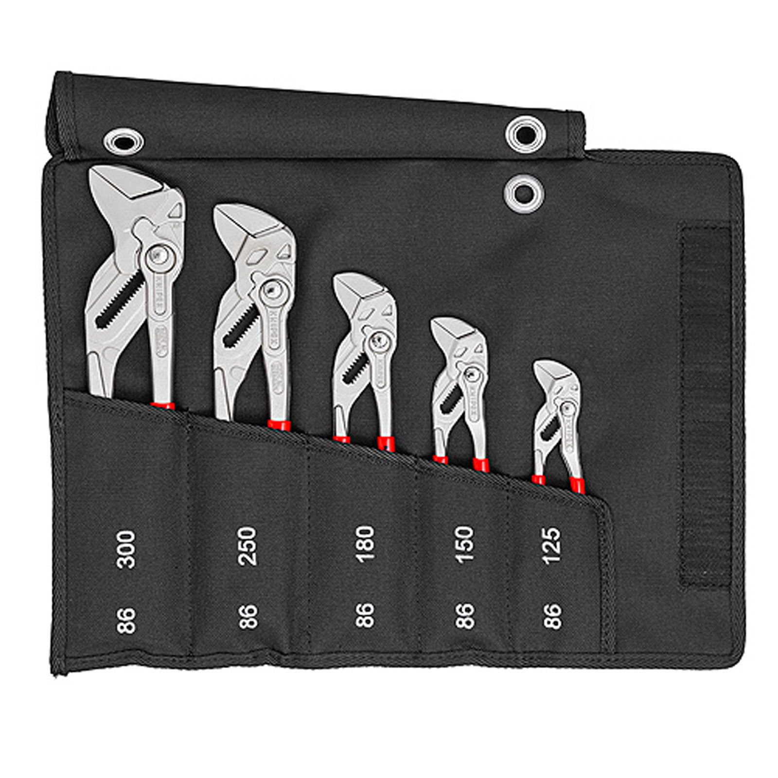 Jeu de clés à mâchoires KNIPEX 00 19 55 S4 (5 pièces) (86 03 125/150/180/250/300)