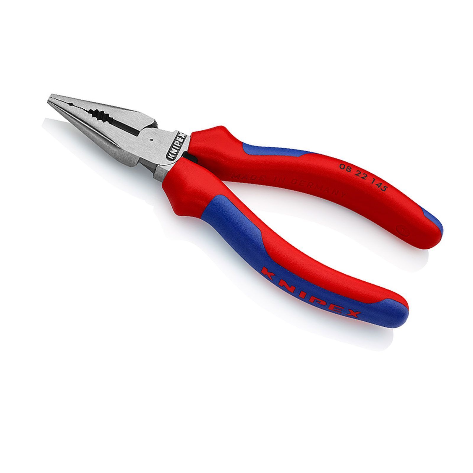 KNIPEX 08 22 145 Pince combinée pointue, polie avec gaines 2 composants, 145 mm