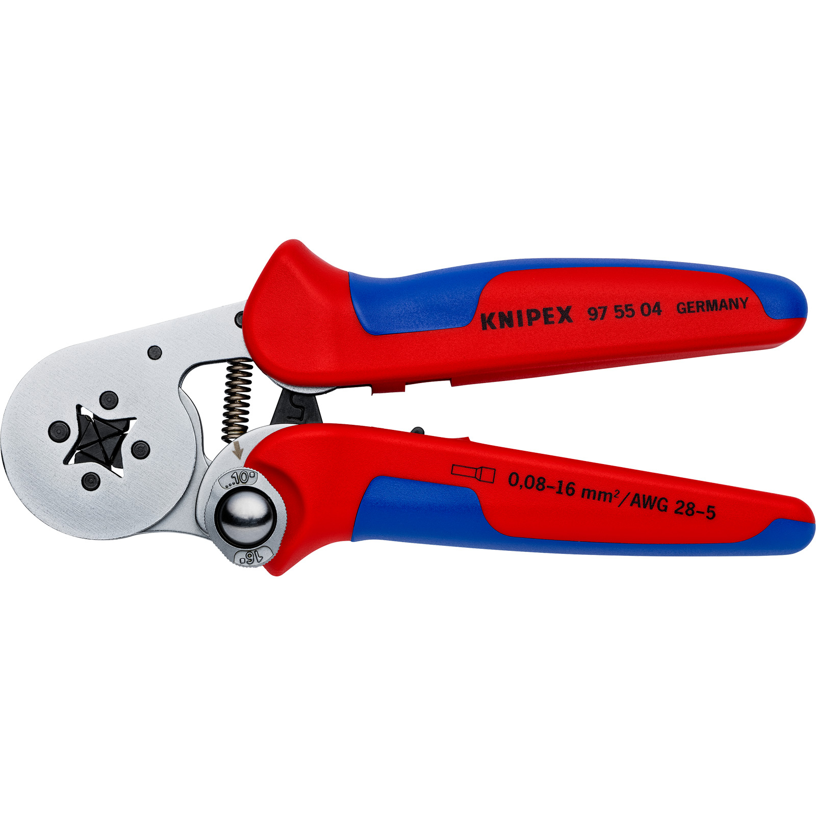 KNIPEX Pince à sertir auto-réglable pour cosses à sertir à profil carré chromée