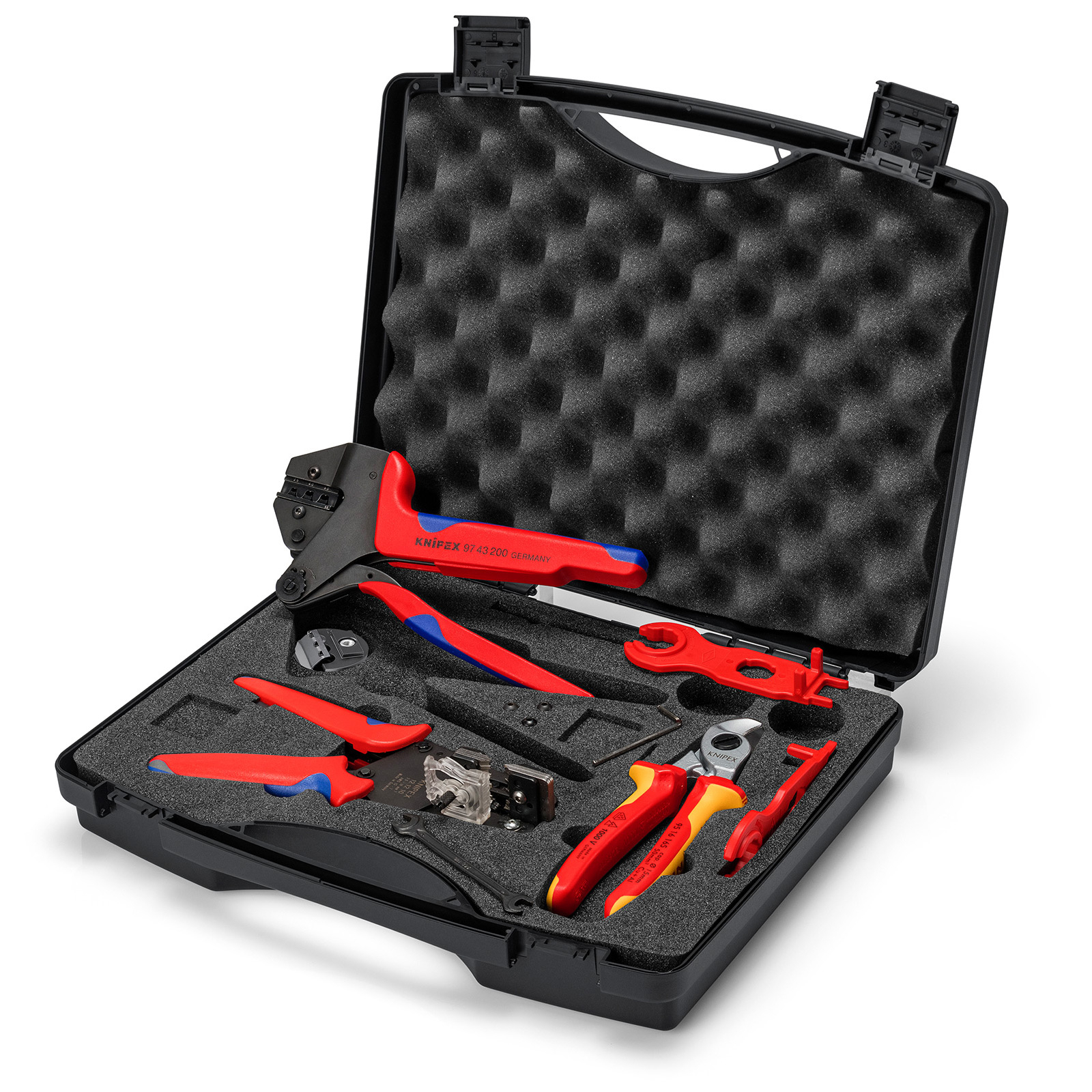 Trousse à outils KNIPEX pour photovoltaïque, connecteurs solaires MC4 (Multi-Contact), 7 pièces