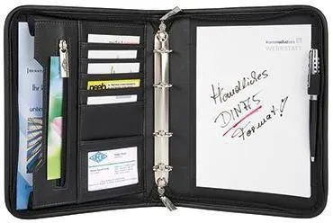 Wedo Dossier de conférence Elegance 585101 DIN A5 cuir synthétique noir