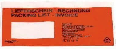 Pochettes neutres pour documents Lieferschein/Rechnung C6 mF sk rt 250 pièces/boîte
