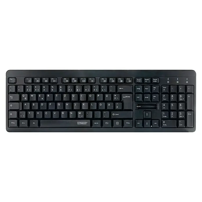 Clavier sans fil Schwaiger WKB1000 013 - QWERTZ DE - Noir 2,4 GHz, RF, Bluetooth, USB