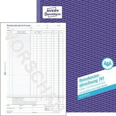 AVERY Zweckform Livre de formulaires pour notes de frais mensuelles DIN A4 1x 50 pages