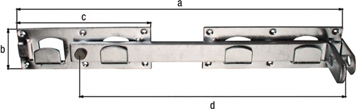 GAH Alberts Verrouillage double porte utilisable G/D 430x70x180x333mm Ø trou 5mm 12 - 210137