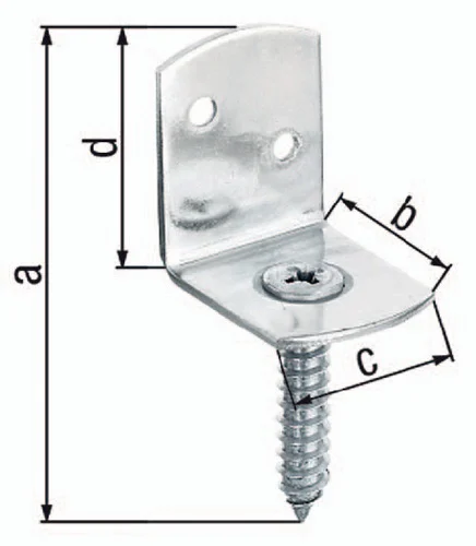 GAH Alberts Support de clôture tressée 83 x 32 x 30 x 38 mm zingué jaune galvanisé forme en L - 213442 — lot de 50 pièces