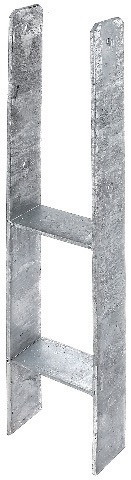 GAH Alberts Support de poteau en H 101x300x600x60mm STA brut TZN - 213831