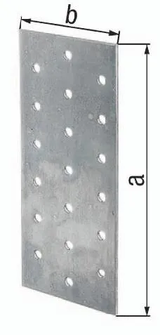 Plaque à trous Gah 160x40x2 zinguée à froid EN 14545:29-2