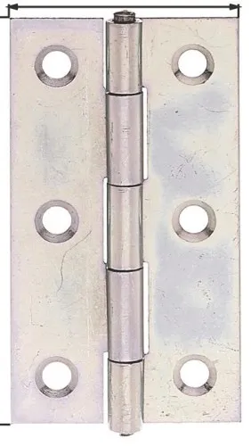 Charnière Gah H.64mm L.34mm Ép.1,0mm STA zingué Sendzimir étroite