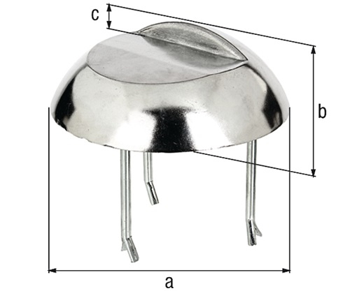 GAH Alberts Support de butée en aluminium moulé à ancrage béton 65 mm - 410476