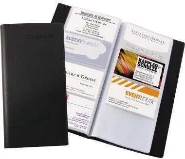 Chemise pour cartes de visite Sigel VZ172 192 cartes aspect cuir en plastique