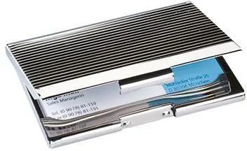 SIGEL Étui pour cartes de visite 95 x 7 x 62 mm argent