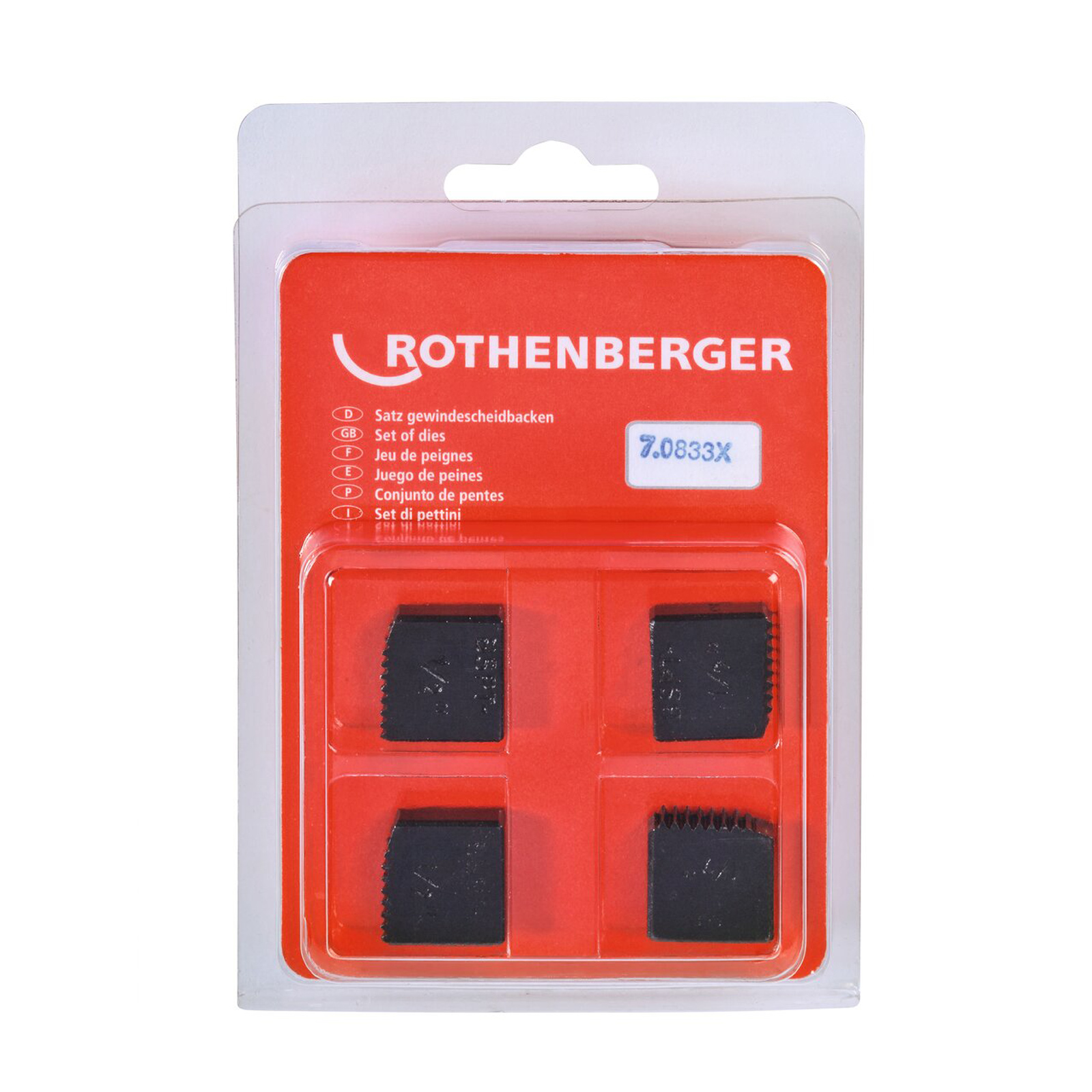 ROTHENBERGER 4x SC Schneidbacken BSPT R 1/2" - 070833X