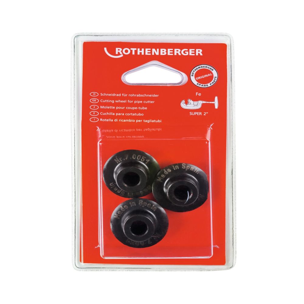 Moyeu de coupe ROTHENBERGER pour SUPER 2" - 070051D (3 pièces) — lot de 3 pièces