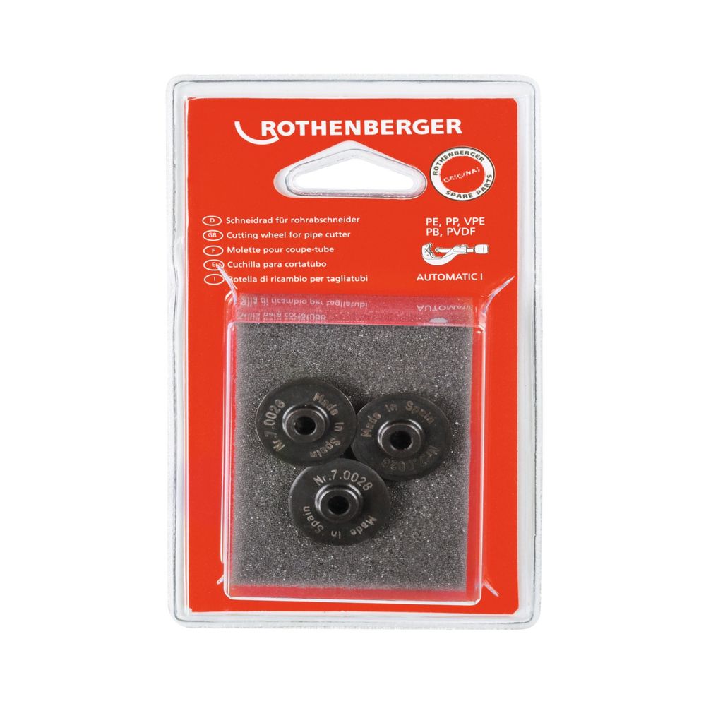 Roue de coupe pour TC 42 PRO PVC Rothenberger, 3 pièces — lot de 3 pièces