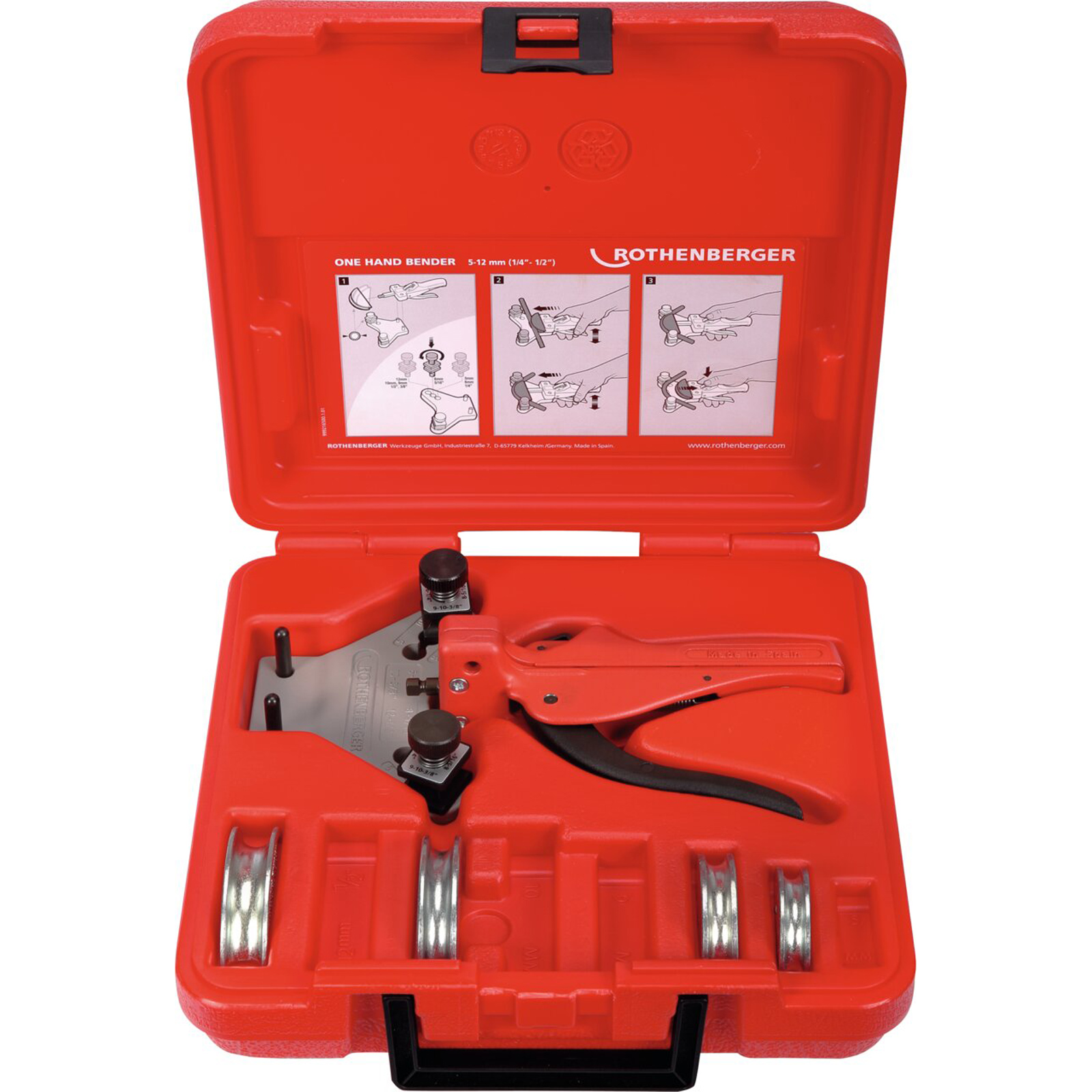 ROTHENBERGER Set TUBE BENDER, 1/4-5/16-3/8-1/2" - 24134