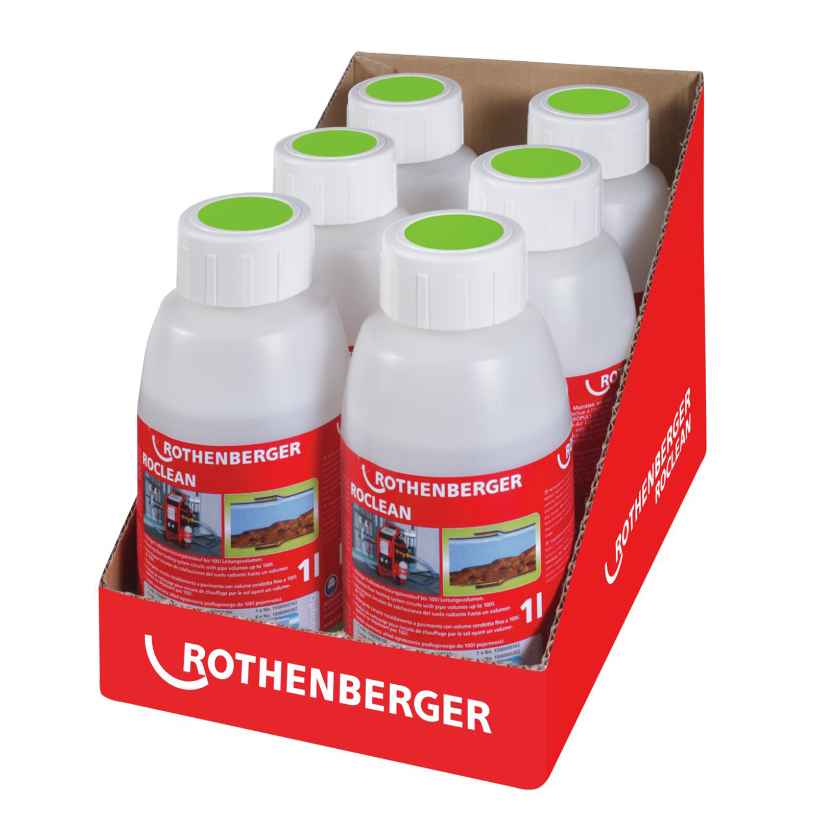 ROTHENBERGER Kit de 6 nettoyants ROCLEAN pour chauffage au sol