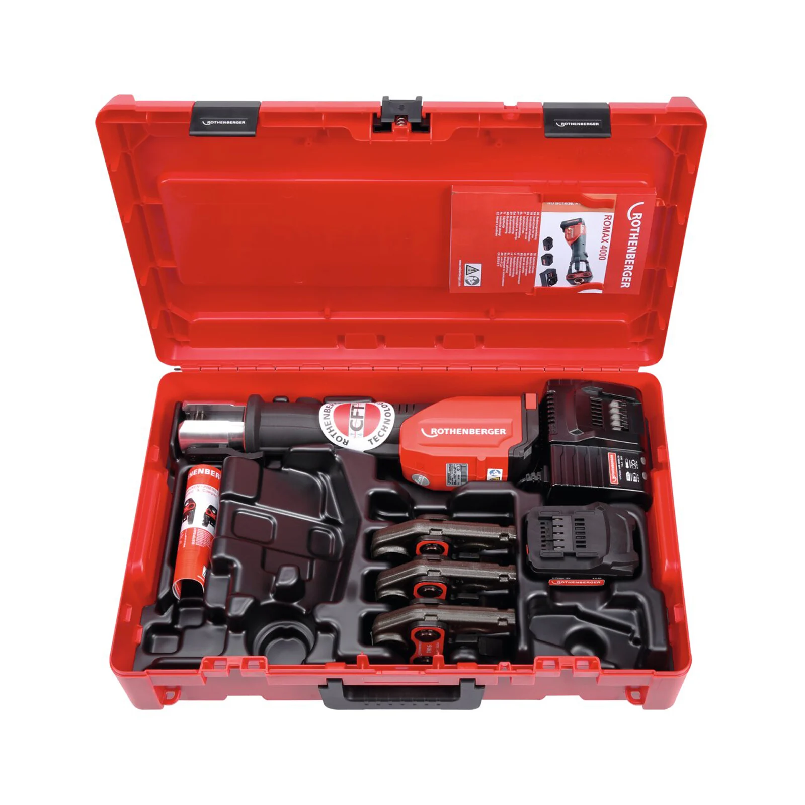 ROTHENBERGER ROMAX 4000 Set Machine à sertir sur batterie U16-20-25 mm, 4 Ah, EU - 1000001926