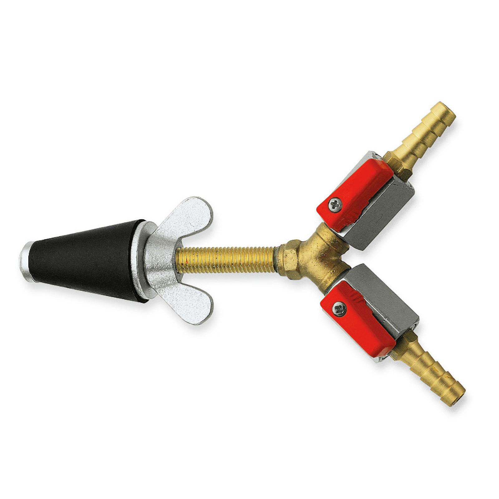 Bouchon conique de test gaz Rothenberger taille 1 1/2 pouce - 1 pouce avec robinet x 2