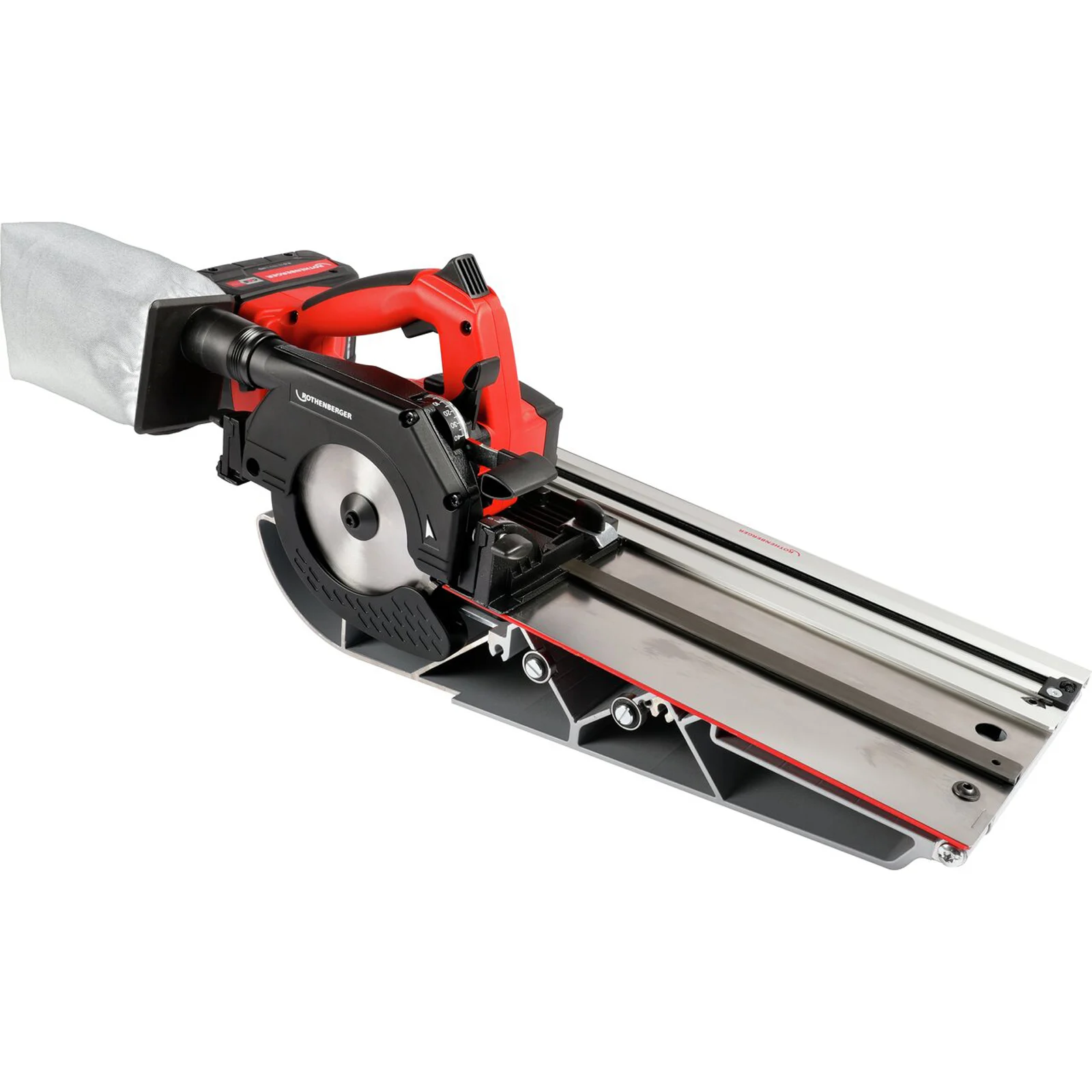 ROTHENBERGER PIPECUT mini, 18V/4Ah CAS batterie et chargeur, inclus rail de guidage - 1000003398