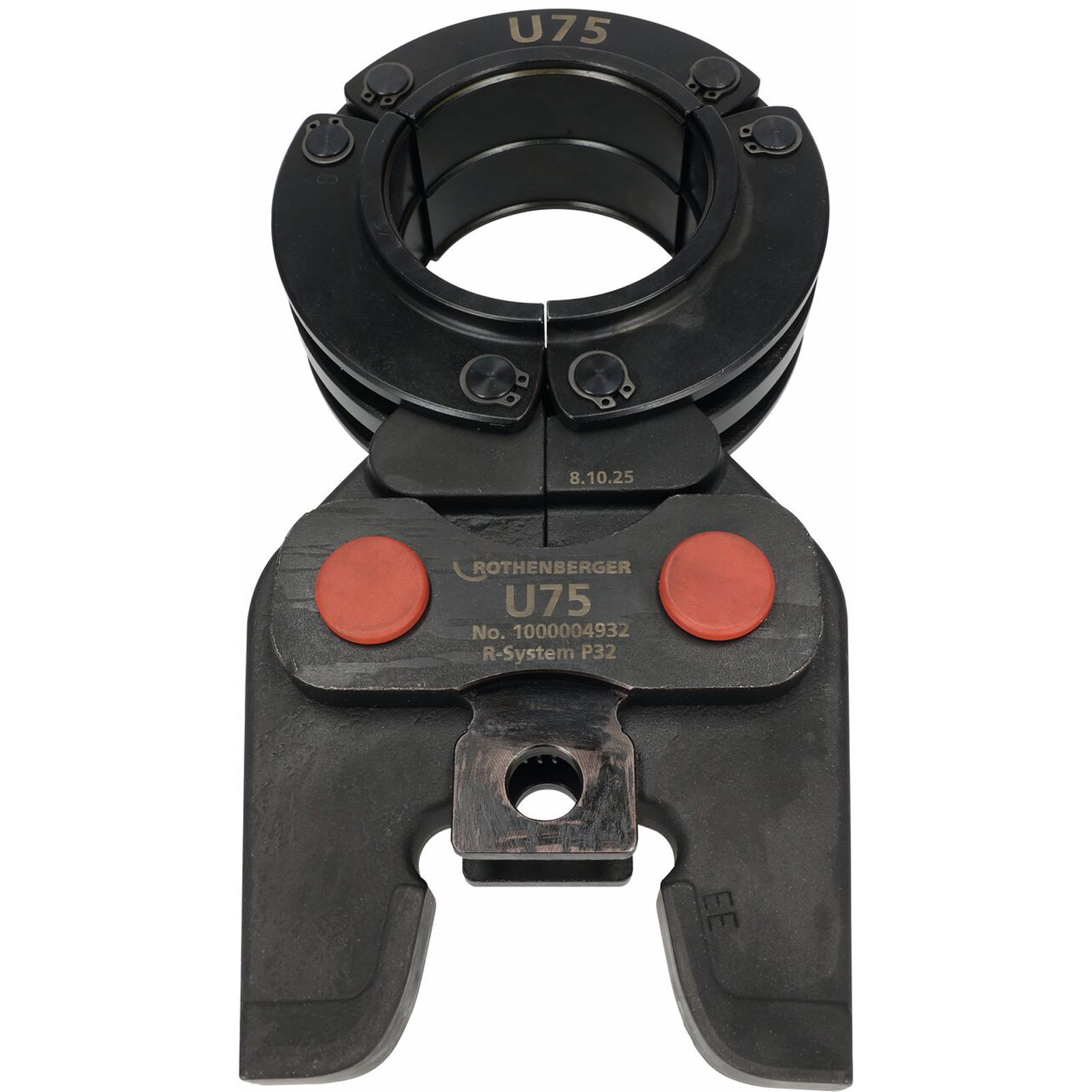 Collier de presse Rothenberger, forme U, 75 mm, avec mâchoire intermédiaire